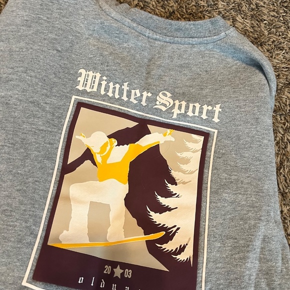 Old Navy vintage winter sport ski graphic crew neck boys size 14 - Picture 4 of 4